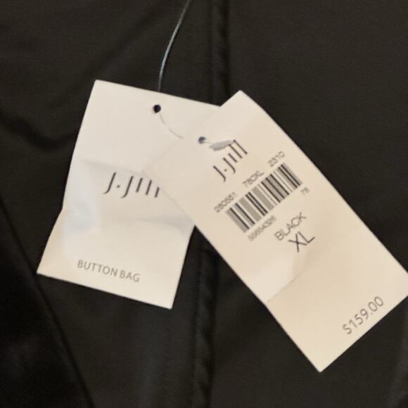 NWT! J JILL WEAREVER BLACK VELVET KNIT BLAZER-XL ONE BUTTON FRONT-GORGEOUS! - Picture 3 of 6